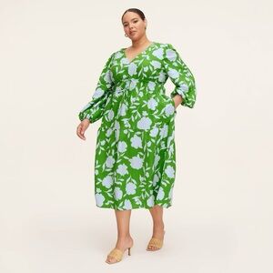Kate Spade X Target | Dresses | Kate Spade X Target Womens Classic Rose  Linen Long Sleeve Maxi Dress Sz 2x | Poshmark